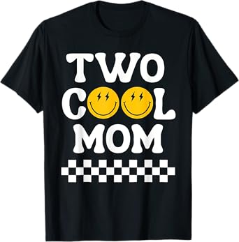 Two Cool Mom 2nd Birthday 2 Year Old Boy Second Bday T-Shirt