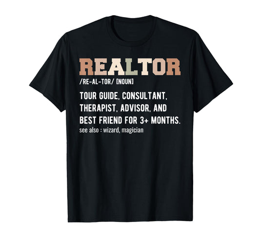 Funny Real Estate Agent Tees Realtor Definition - Realtor T-Shirt