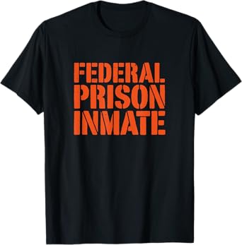 Federal Prison Jail Inmate Uniform Number Funny Halloween T-Shirt