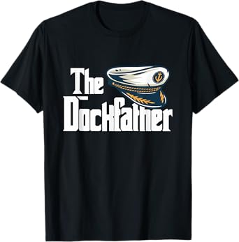 The Dockfather Funny Boating Fishing Boat Dad Captain Boater T-Shirt