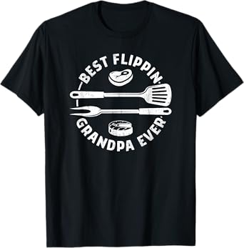 Best Flippin Grandpa Ever Funny BBQ Grilling Smoking T-Shirt