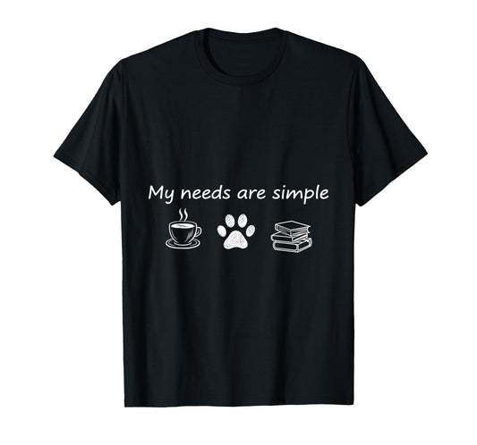 book lovers dog and coffee and dogs coffee and books T-Shirt for Men Women