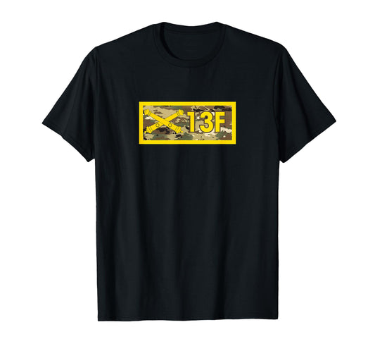 13 Foxtrot Artillery Forward Observer MOS Camo Pattern T-Shirt