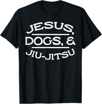 Jesus Dogs Jiu Jitsu BJJ Sports Brazilian Martial Arts Gift T-Shirt