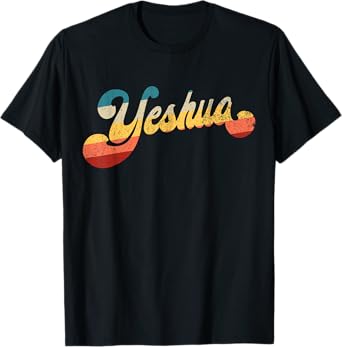 Yeshua Jesus in Hebrew Christian Faith Peace Retro Yeshua T-Shirt
