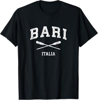 Bari Italy Vintage Nautical Paddles Sports Oars T-Shirt