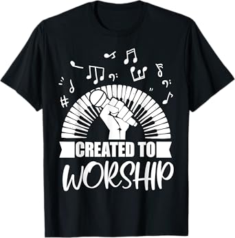 Christian Piano Player Created To Worship Gift For Pianist T-Shirt