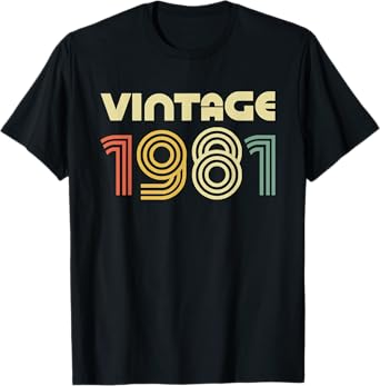 Vintage 1981 Shirt Men Women 44th Birthday T-Shirt