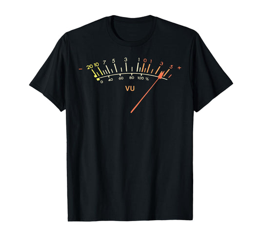 Retro VU Meter Hi-Fi Vintage Stereo Sound Audio Engineer T-Shirt