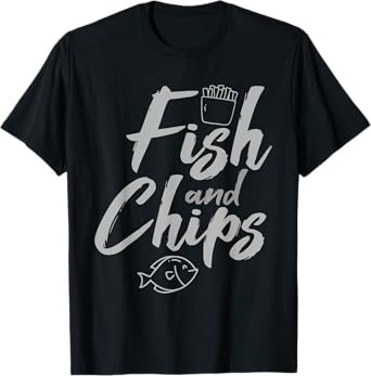 Fish & Chips Funny British Food and Streetfood T Shirt Gift T-Shirt