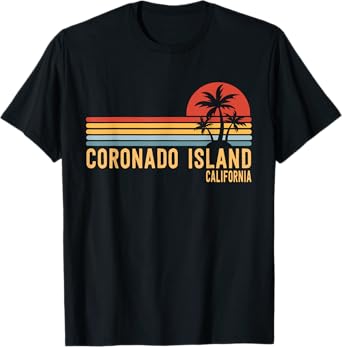 Vintage Coronado Island California Palm Trees CA Retro T-Shirt