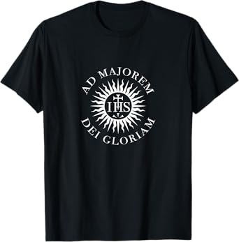 Society of Jesus Jesuit Motto and Crest Catholic T-Shirt