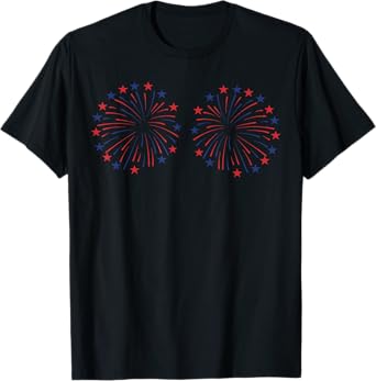 Just Here For The Fireworks Funny Shirt For Couple Men Women T-Shirt