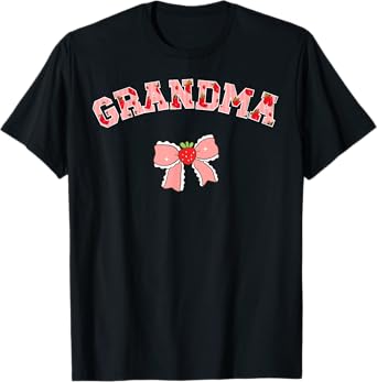 Grandma Strawberry First Birthday Party Funny Strawberry T-Shirt