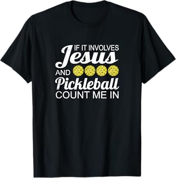 Distressed Jesus Pickleball Player Worship Church Graphic T-Shirt