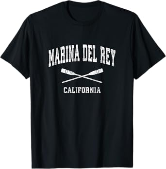 Marina Del Rey California Vintage Nautical Paddles Sports Oa T-Shirt