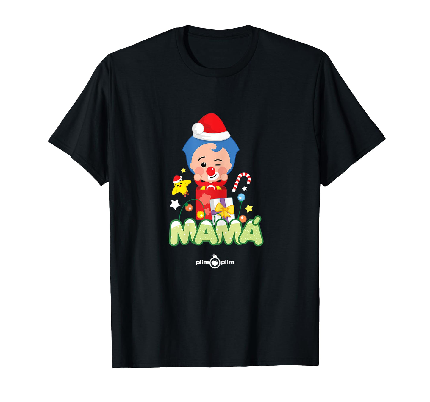 Plim Plim Women's Christmas Edition T-Shirt - Blue, X-Small, Short Sleeve, Round Neck, Cotton Blend, Durable and Comfortable, Christmas Fans, All Ages