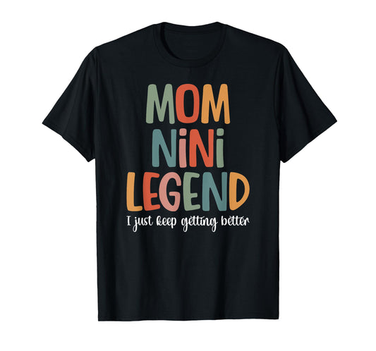 Mom Nini Legend Nini Grandma Nini Grandmother T-Shirt