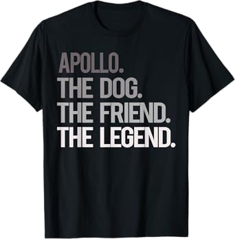 Apollo THE DOG THE FRIEND THE LEGEND - National Pet Day T-Shirt for Men Women Girls Kids