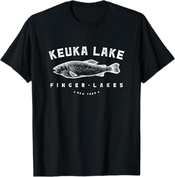 Keuka Lake Finger Lakes New York Trout Fishing T-Shirt