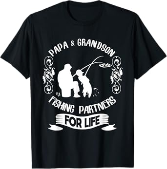 Matching Papa and Grandson Fishing Shirt Funny Fishing Trip T-Shirt