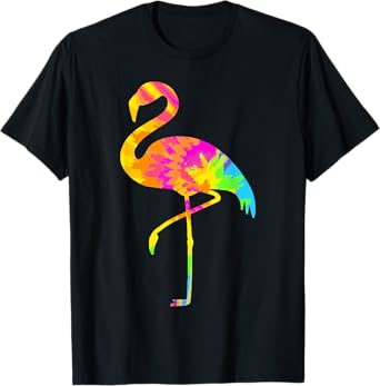 Flamingo Tie Dye Vintage Hippie Flamingo Lover T-Shirt