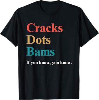 Retro Cracks Dots Bams If You Know Funny Mahjong Womens Mens T-Shirt