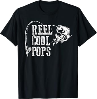 Pops Gifts Men's Fishing T-Shirt, Black, 3X-Large, Short Sleeve, Crew Neck, Regular Fit