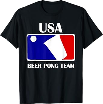 USA Drinking Team American Flag Patriotic Beer Pong Frat Men T-Shirt