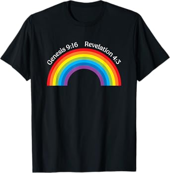 Genesis 9 16 Revolution 4 3 Rainbow Bible Christian T-Shirt