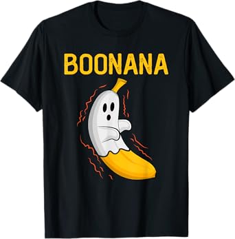 Boonana Cute Ghost Banana Halloween Men Women girls Kids T-Shirt