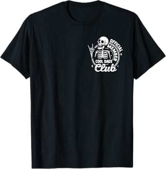 Funny Official Member Cool Dads Club Skeleton Father's Day T-Shirt