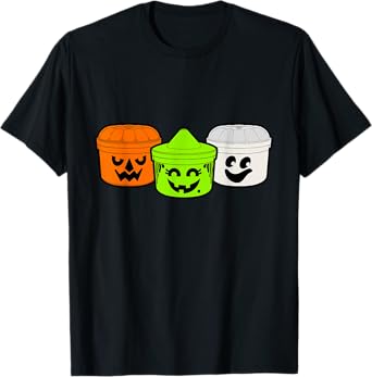 Boo Buckets Halloween Pumpkin Witch And Ghost T-Shirt