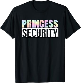 Halloween Mom Dad Daughter Adult Costume Princess Security T-Shirt