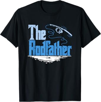 The Rodfather Funny Fishing Parody T-Shirt T-Shirt