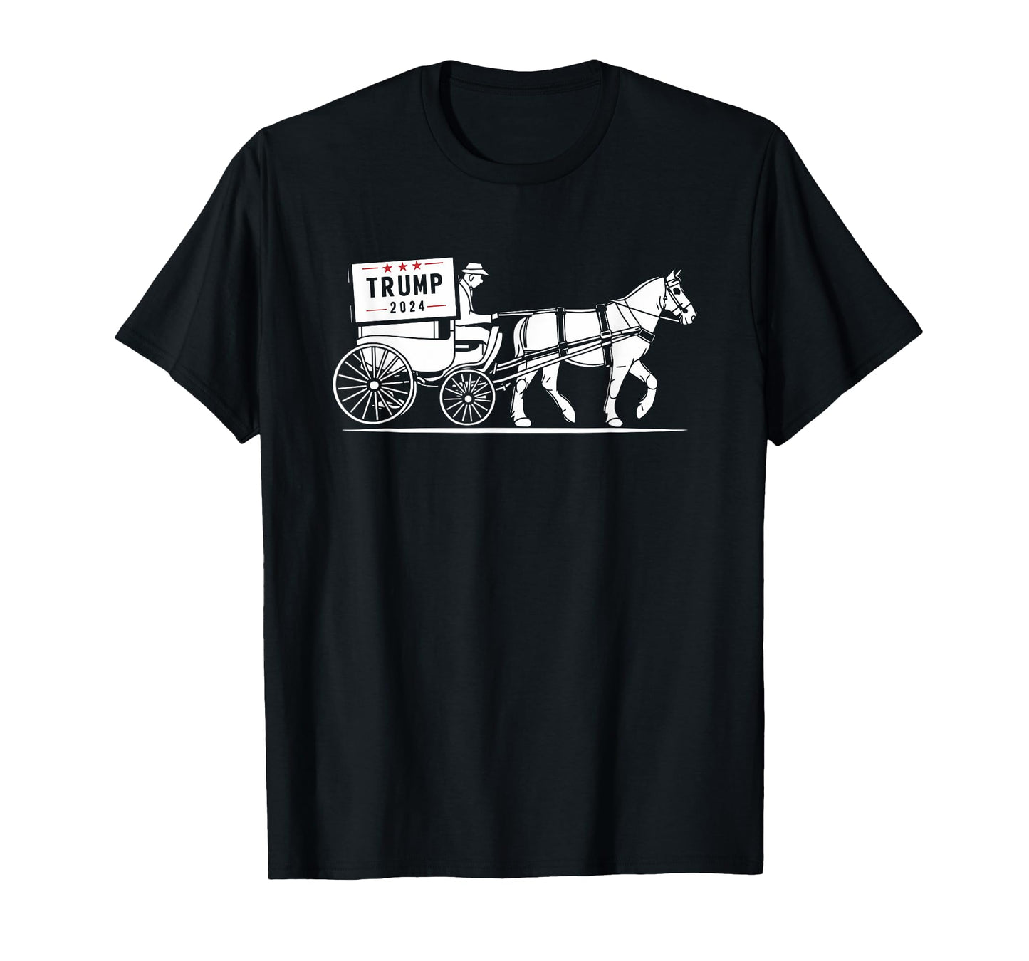 Amish Horse and Buggy Trump Supporter Election T-Shirt