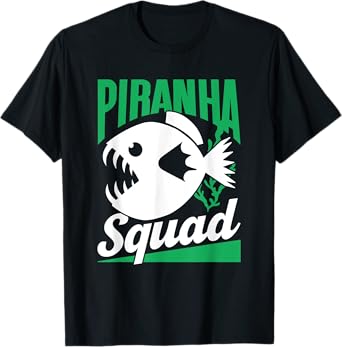 Piranha Squad Retro Lover Piranhas Fish T-Shirt