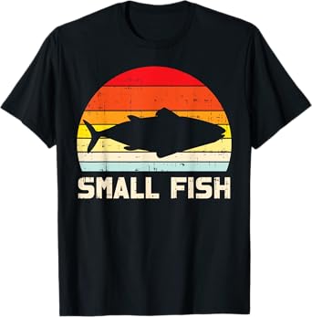 Small Fish Retro Bass Fishing Family Matching Son Boys Gift T-Shirt