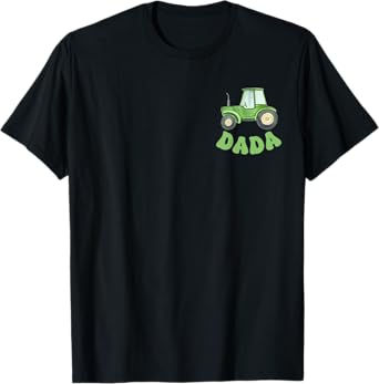 Dada of the Birthday Boy Tractors Farm Trucks Family Party T-Shirt