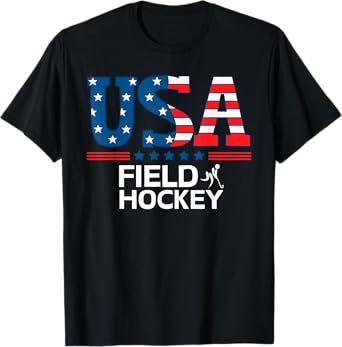 United States Flag Field Hockey USA Team Sport Field Hockey T-Shirt