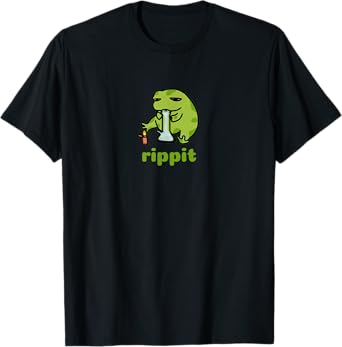 Rippit Stoner Frog | Weed, Marijuana Smoker, Cannabis 420 T-Shirt