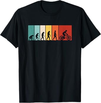 Cyclist Evolution Retro Bike Bicycle Cycling Men Boys Kids T-Shirt