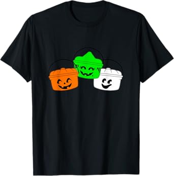 Retro Halloween Boo Buckets Trick or Treat Pails Meal T-Shirt