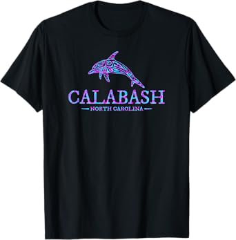 Calabash North Carolina Dolphin Souvenir Boys Girls T-Shirt