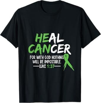 He Can Heal Cancer shirt Bile Duct Cancer Awareness T-Shirt