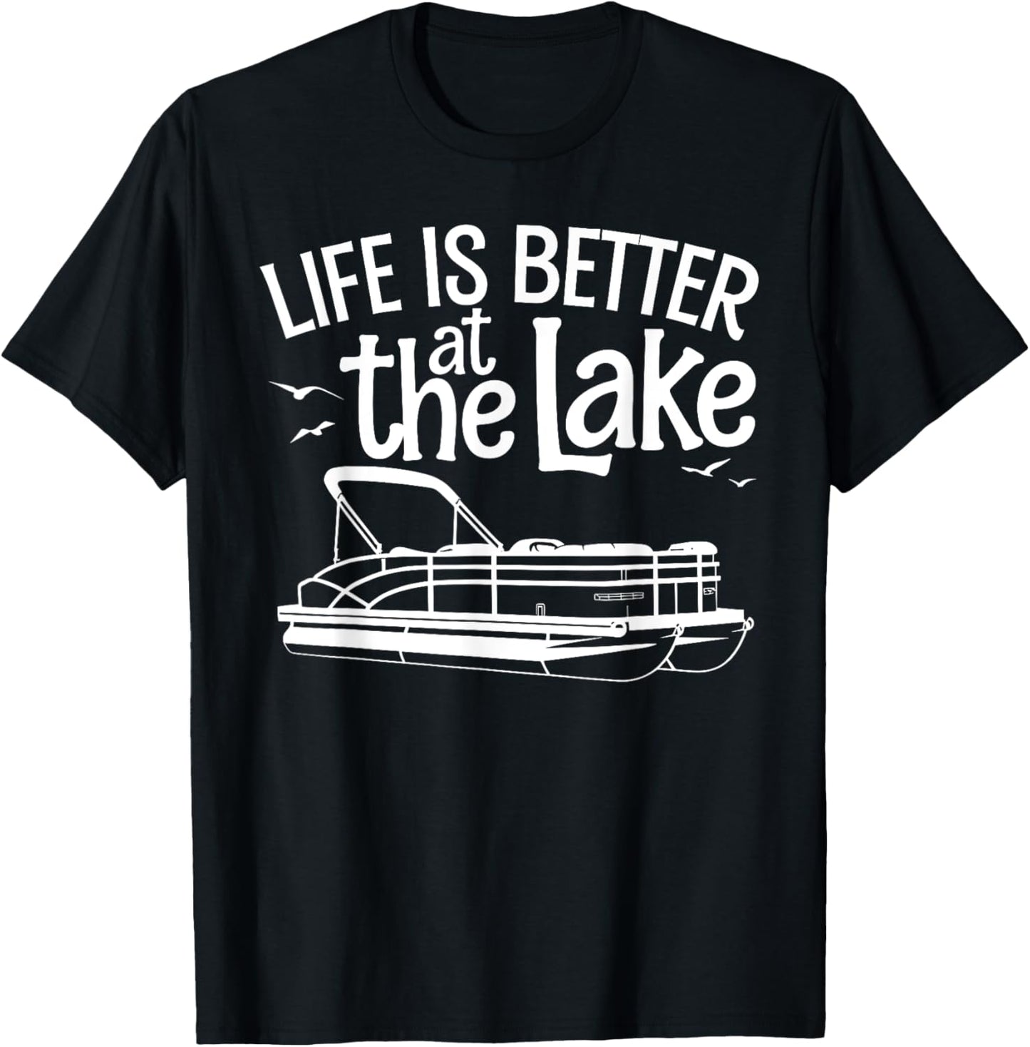 Funny Pontoon Boat Art For Men Women Pontoon Boat Captain T-Shirt