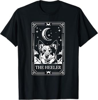 Blue Heeler Dog Funny Tarot Card Australian Cattle Dogs T-Shirt