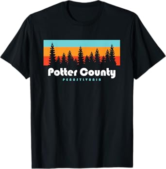 Potter County PA Pennsylvania Woods Trees T-Shirt