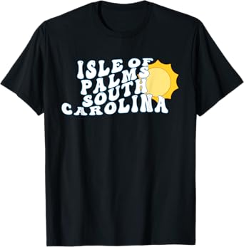 Isle of Palms South Carolina SC Retro Wavy Vacation Souvenir T-Shirt