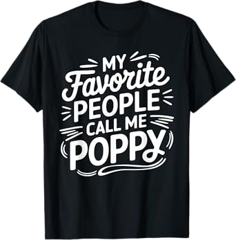 Poppy Design For Grandpa From Grandkids Father's Day Poppy T-Shirt